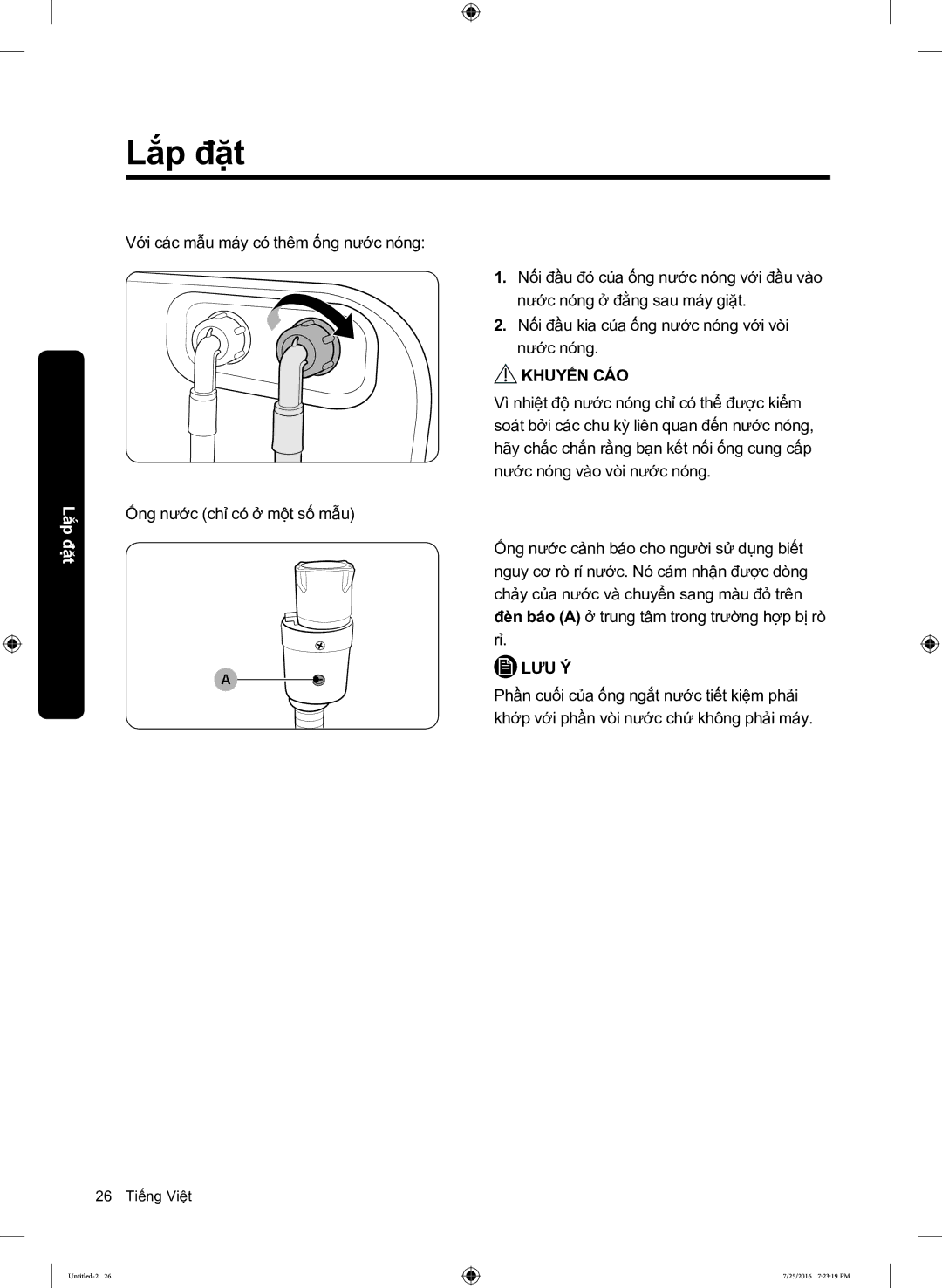 Samsung WD17J7825KP/SV manual 26 Tiếng Việt 